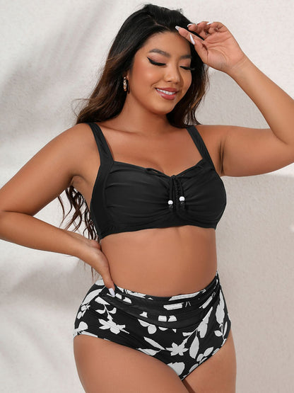 Plus Size Detail Bikini Set - Brinxx Couture