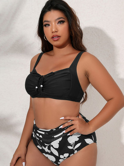 Plus Size Detail Bikini Set - Brinxx Couture