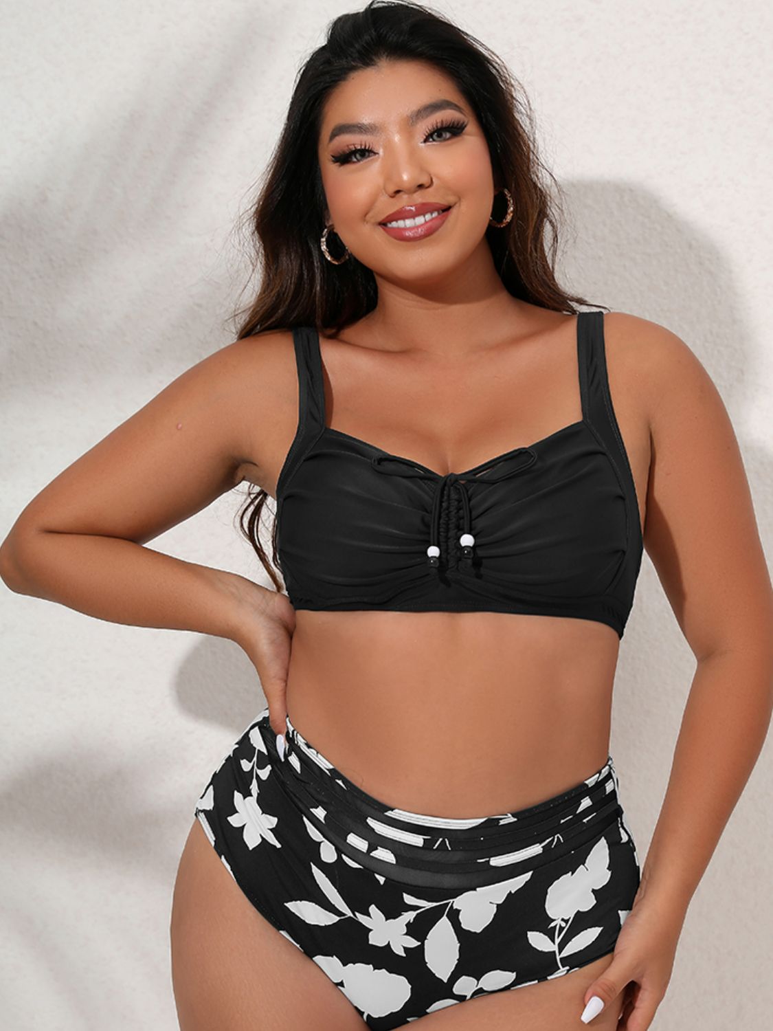 Plus Size Detail Bikini Set - Brinxx Couture