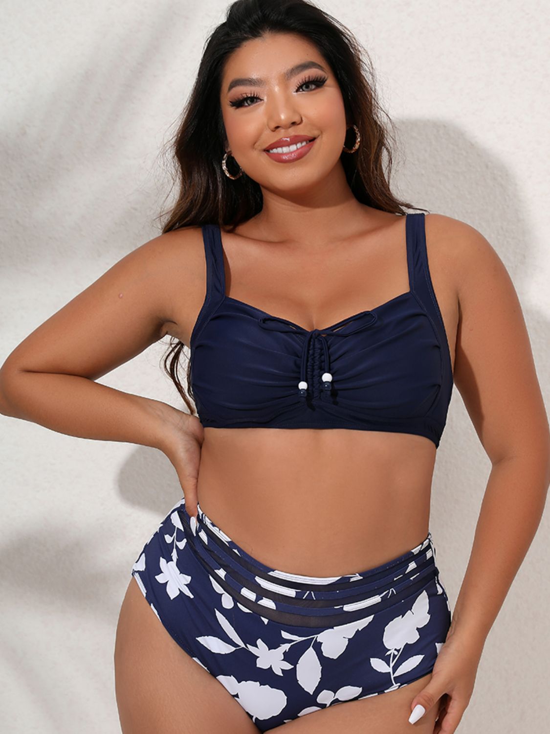 Plus Size Detail Bikini Set - Brinxx Couture