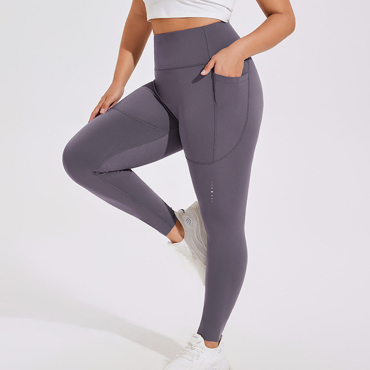 A stylish Plus Size High Waist Lulu Yoga Pants for women. this piece adds a touch of elegance to your outfit - Brinxx Couture