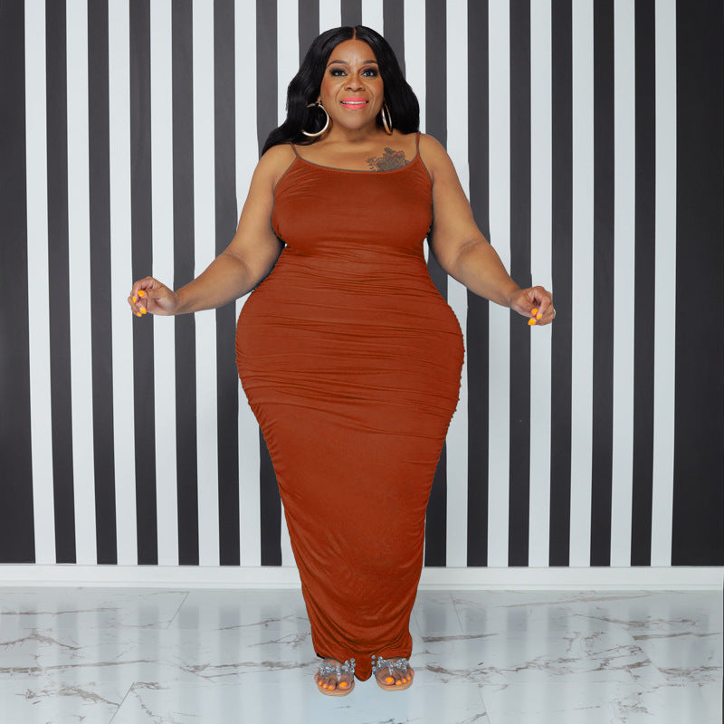 Plus Size Spaghetti Strap Dress - Brinxx Couture