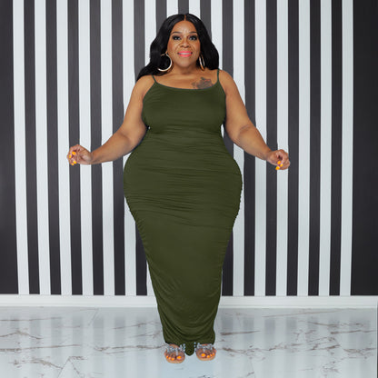 Plus Size Spaghetti Strap Dress - Brinxx Couture