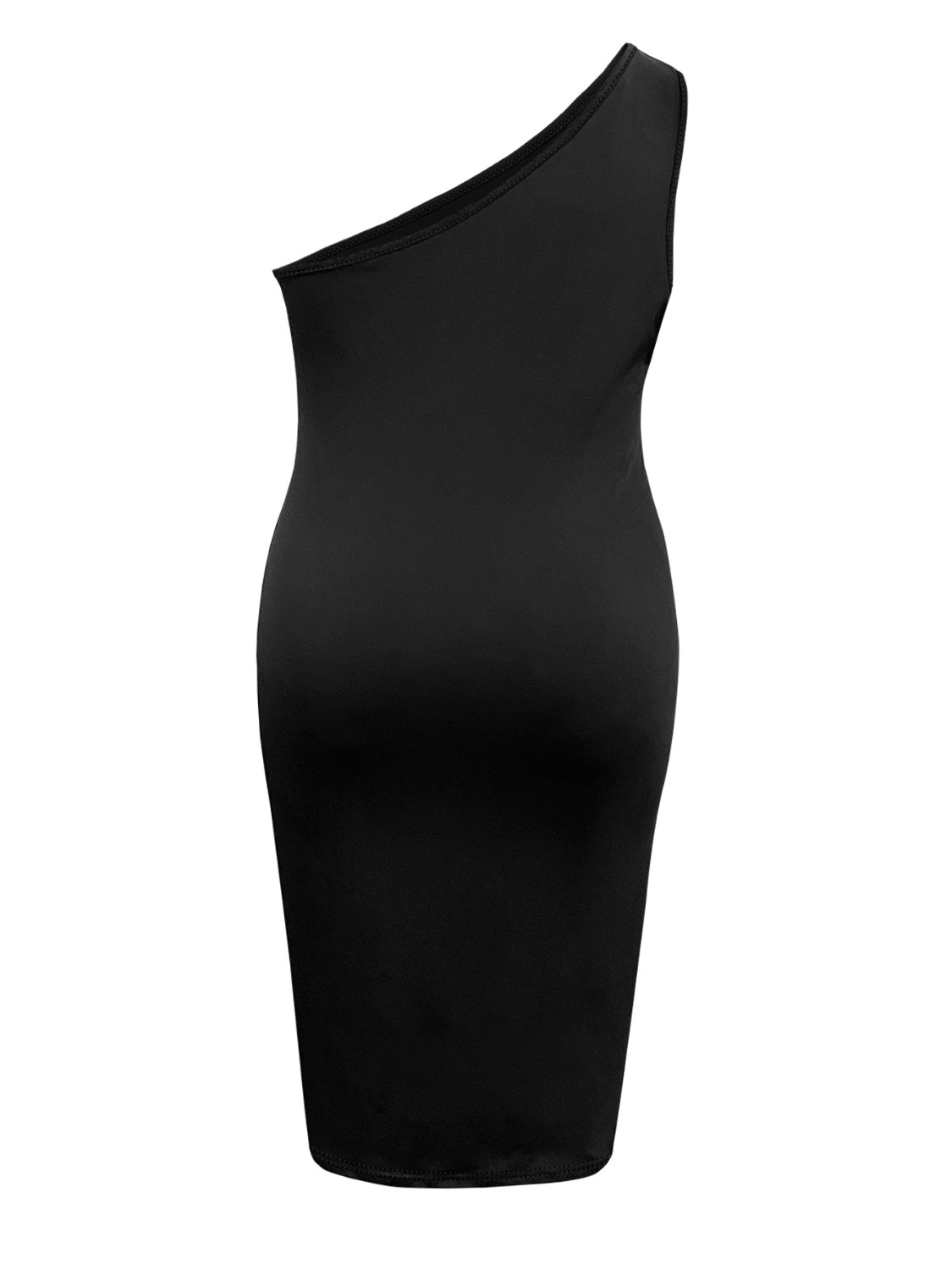 Plus Size Twisted One Shoulder Sleeveless Midi Dress - Brinxx Couture