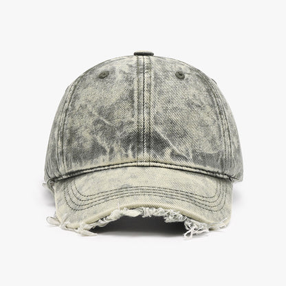 Raw Hem Cotton Baseball Cap - Brinxx Couture