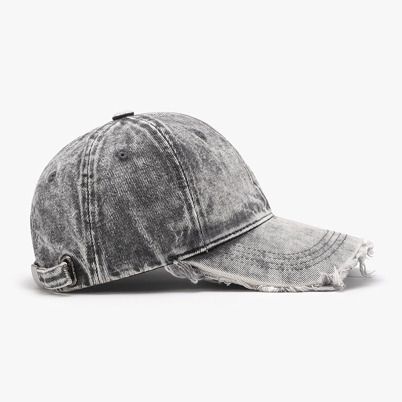 Raw Hem Cotton Baseball Cap - Brinxx Couture