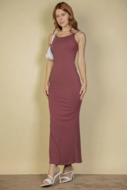 Ribbed Mermaid Hem Camisole Maxi Dress - Brinxx Couture