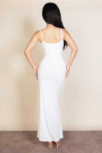 Ribbed Mermaid Hem Camisole Maxi Dress - Brinxx Couture