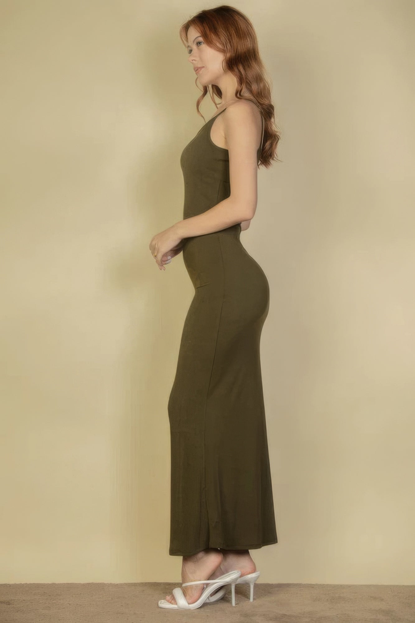 Ribbed Mermaid Hem Camisole Maxi Dress - Brinxx Couture