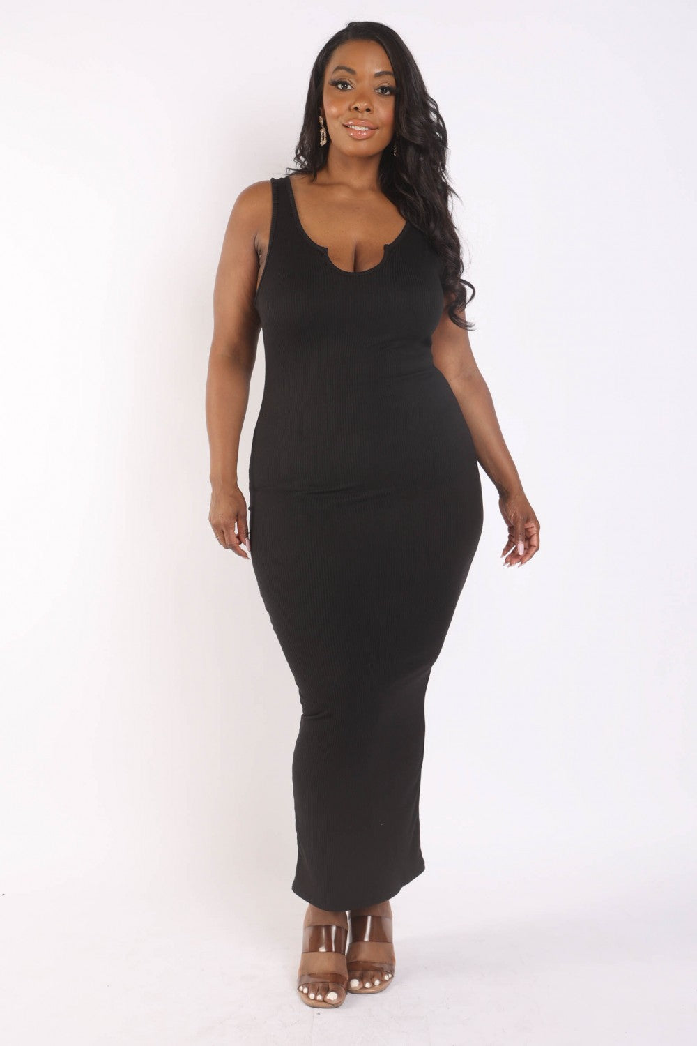 Ribbed Tank Maxi Dress - Brinxx Couture