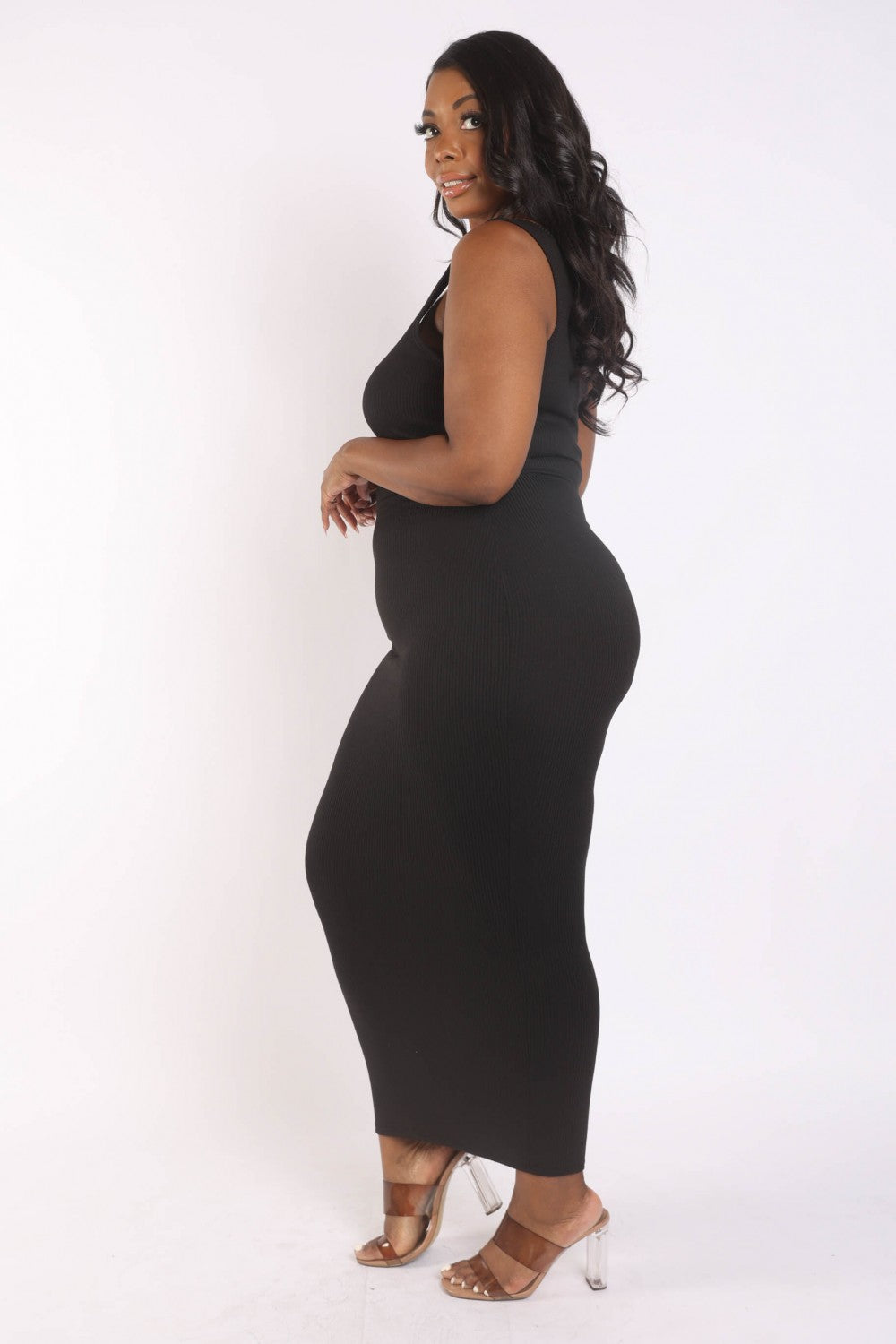 Ribbed Tank Maxi Dress - Brinxx Couture