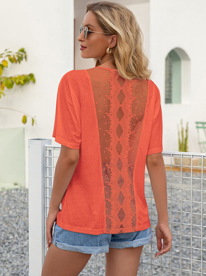 Round Neck Short Sleeve Top - Brinxx Couture