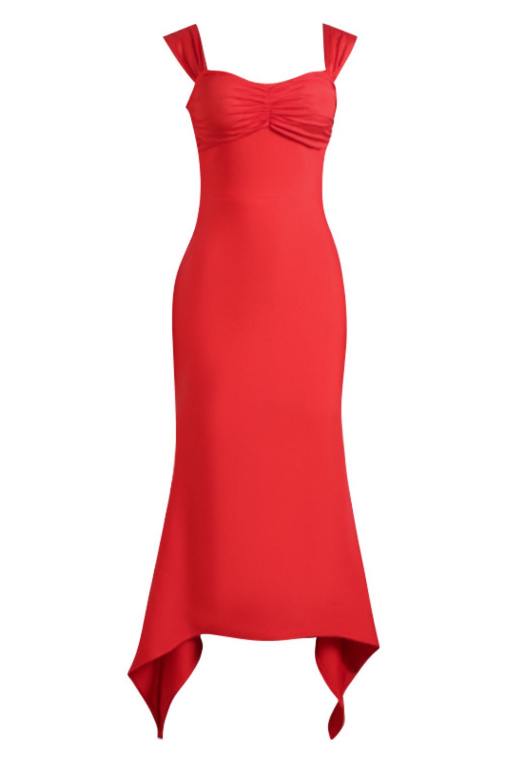 Ruched Sweetheart Neck Hem Detail Dress - Brinxx Couture