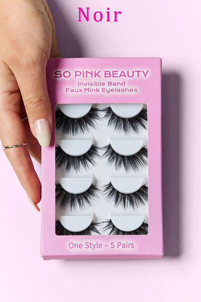 SO PINK BEAUTY Faux Mink Eyelashes 5 Pairs - Brinxx Couture