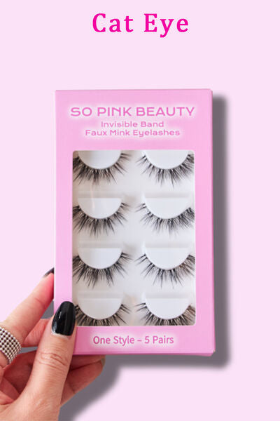 SO PINK BEAUTY Faux Mink Eyelashes 5 Pairs - Brinxx Couture