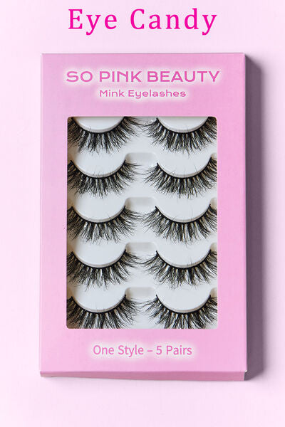 SO PINK BEAUTY Mink Eyelashes 5 Pairs - Brinxx Couture