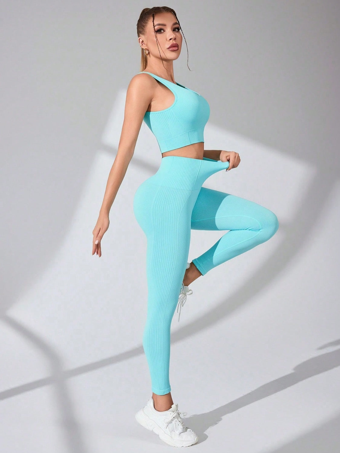 Scoop Neck Wide Strap Top and Pants Active Set - Brinxx Couture