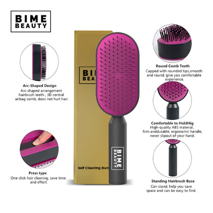 Self-Cleaning Hair Brush - Brinxx Couture