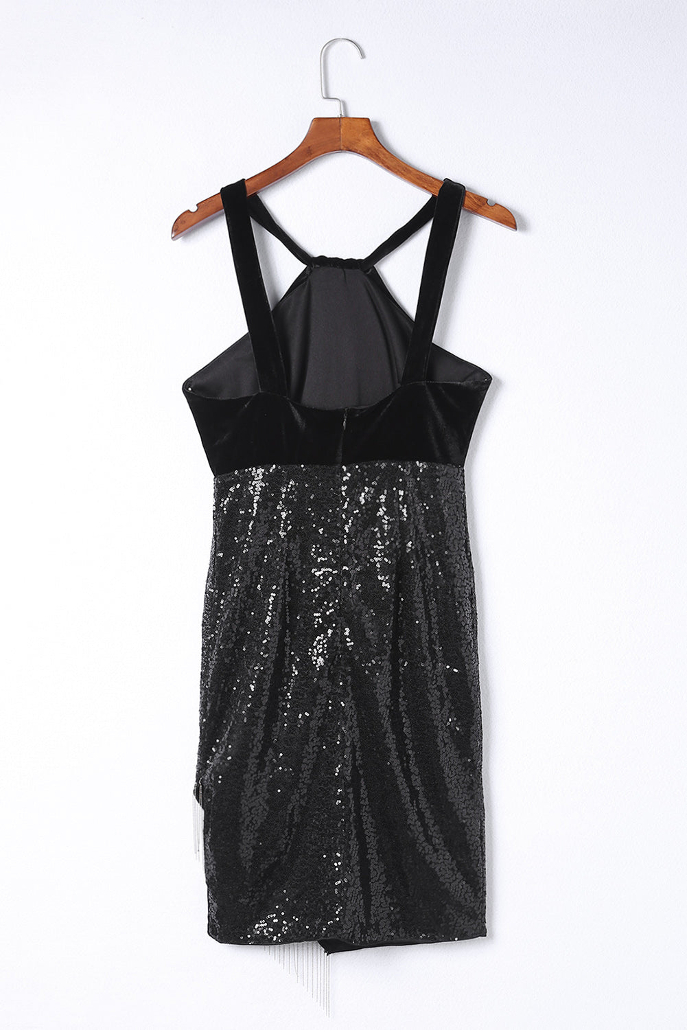 Sequin Fringe Detail Sleeveless Dress - Brinxx Couture