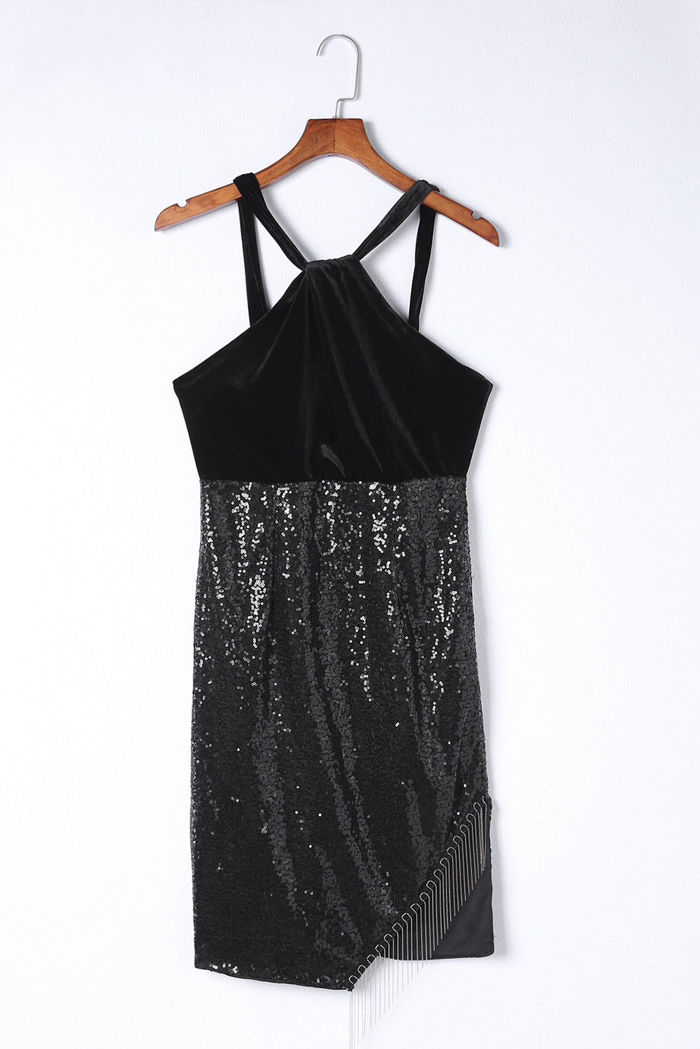 Sequin Fringe Detail Sleeveless Dress - Brinxx Couture