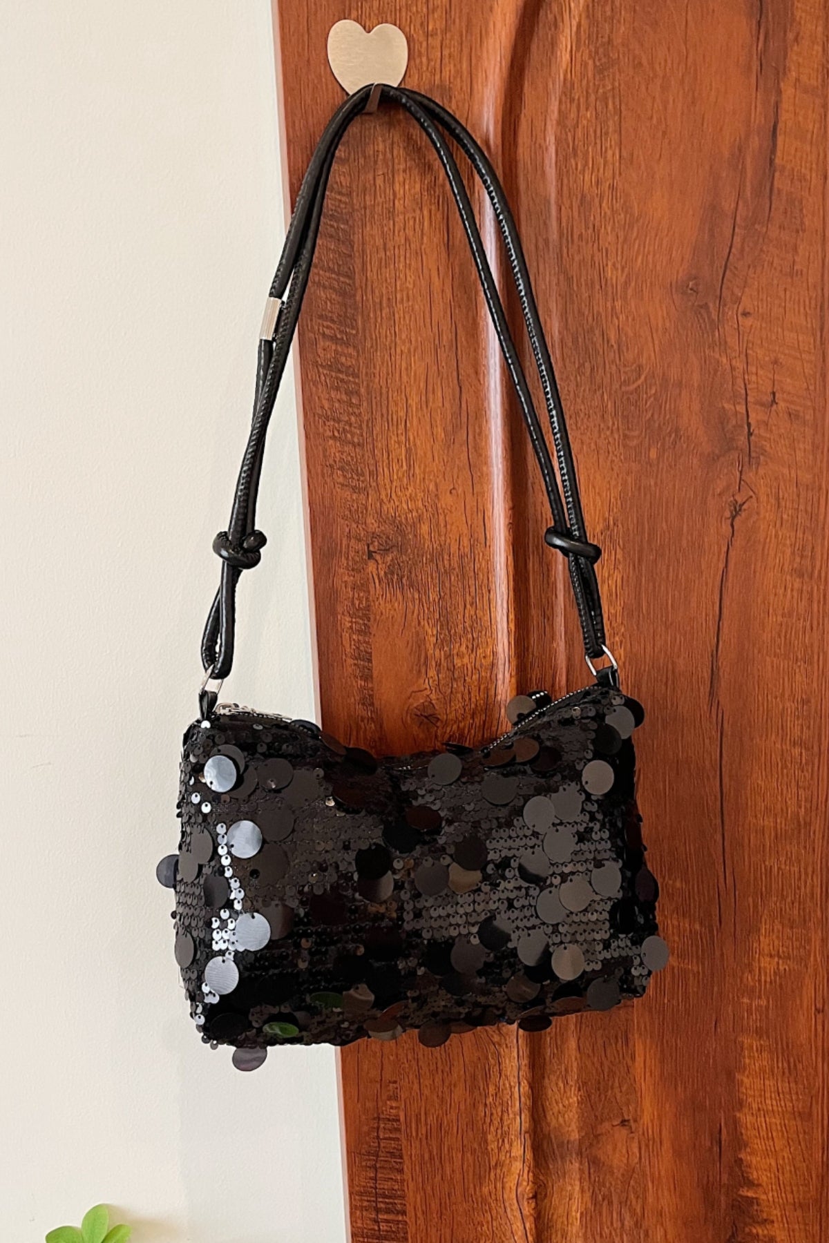 A stylish Sequin Knotted Straps Shoulder Bag for women. this piece adds a touch of elegance to your outfit - Brinxx Couture