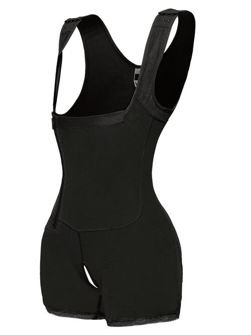 Side Zip Up Wide Strap Shapewear - Brinxx Couture