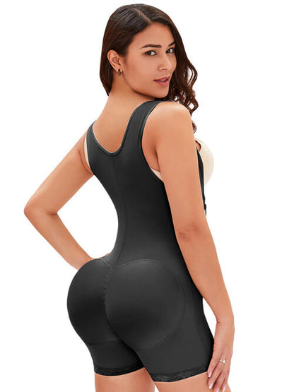 Side Zip Up Wide Strap Shapewear - Brinxx Couture