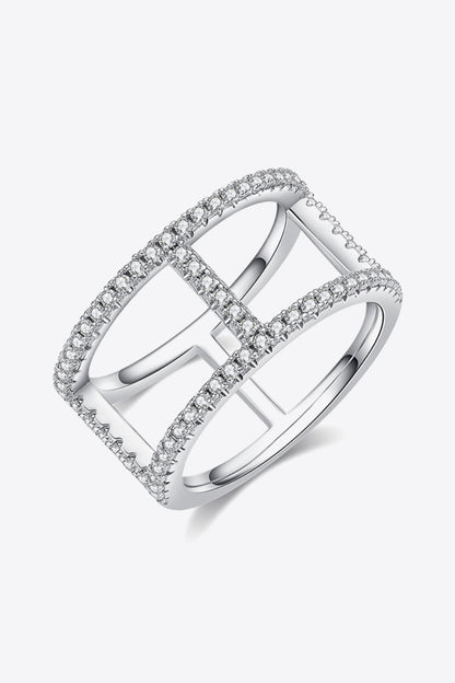 Silver Cage Moissanite Ring - Brinxx Couture