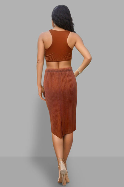 Slit High Waist Skirt - Brinxx Couture