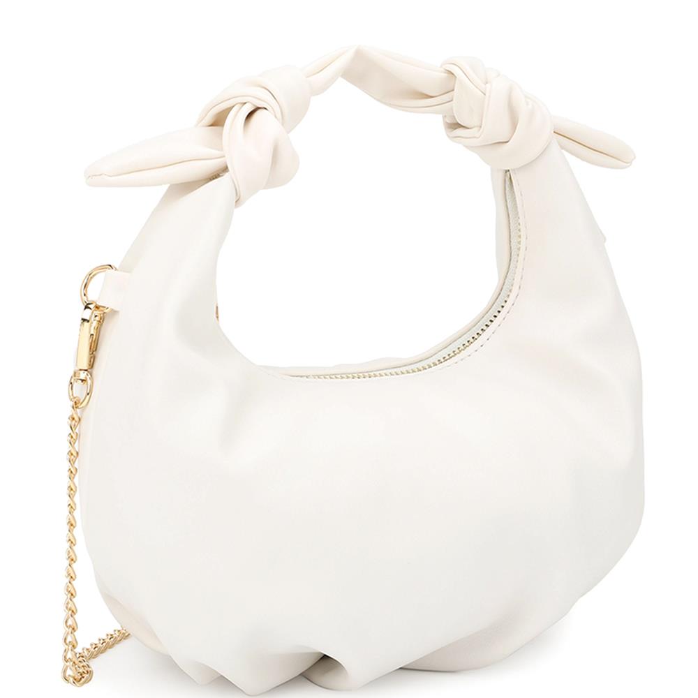 Smooth Round Handle Zipper Handbag - Brinxx Couture