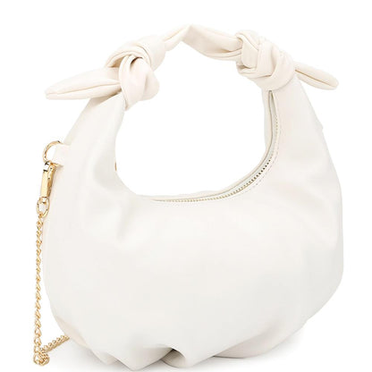 Smooth Round Handle Zipper Handbag - Brinxx Couture