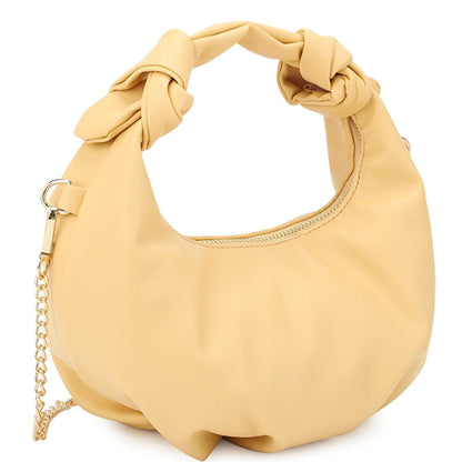 Smooth Round Handle Zipper Handbag - Brinxx Couture