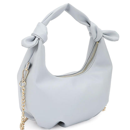 Smooth Round Handle Zipper Handbag - Brinxx Couture