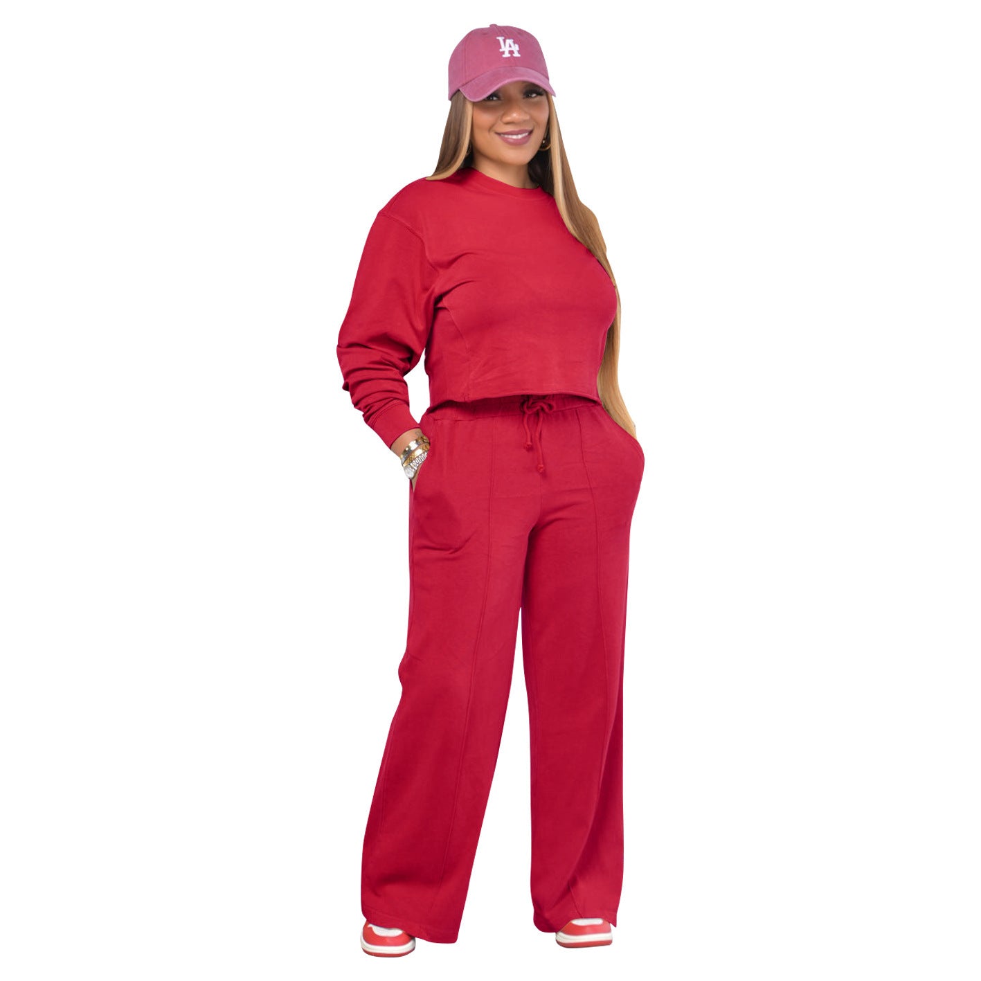 A stylish Sport Two-Piece Sweat Suit for women. this piece adds a touch of elegance to your outfit - Brinxx Couture