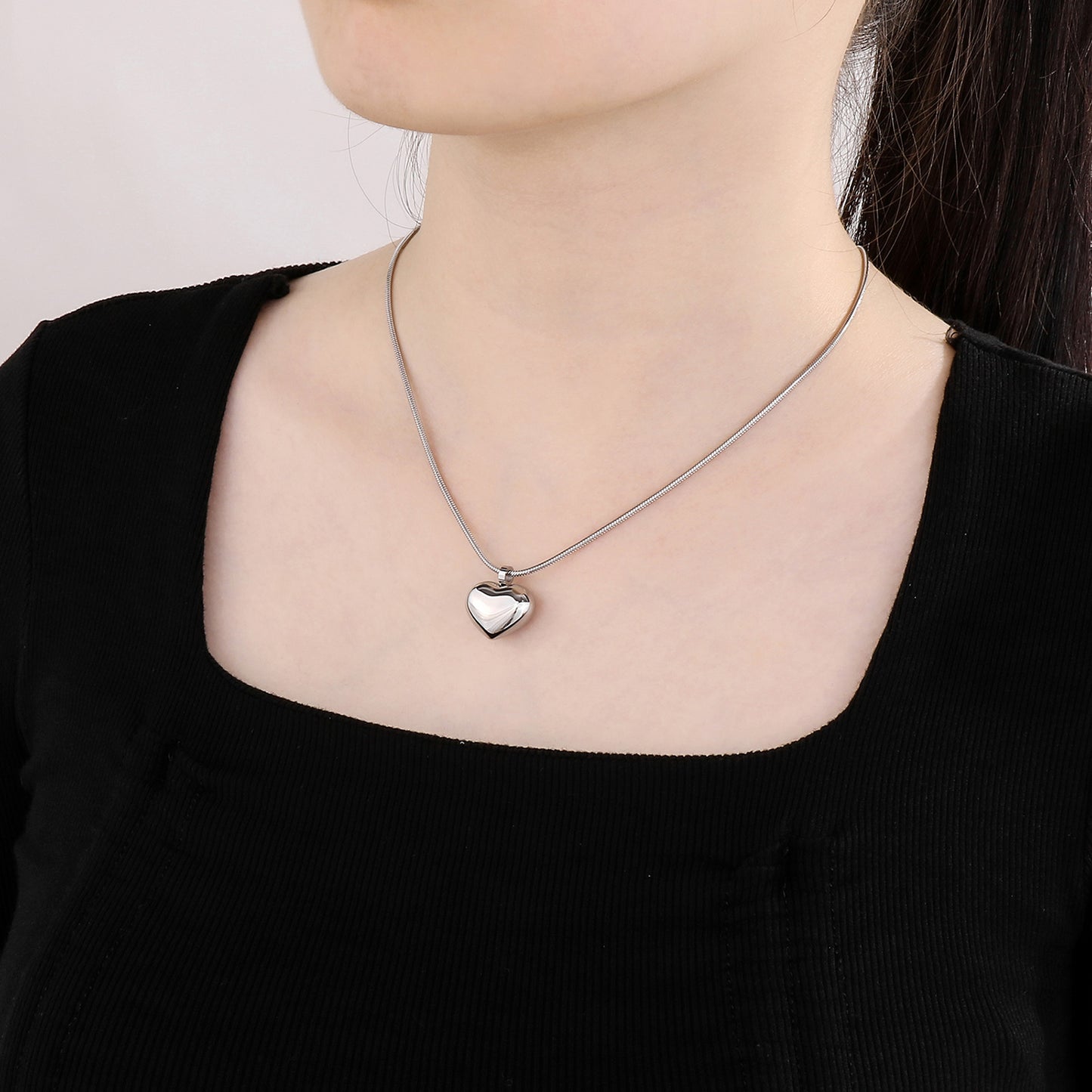 Stainless Steel Heart Pendant Necklace - Brinxx Couture