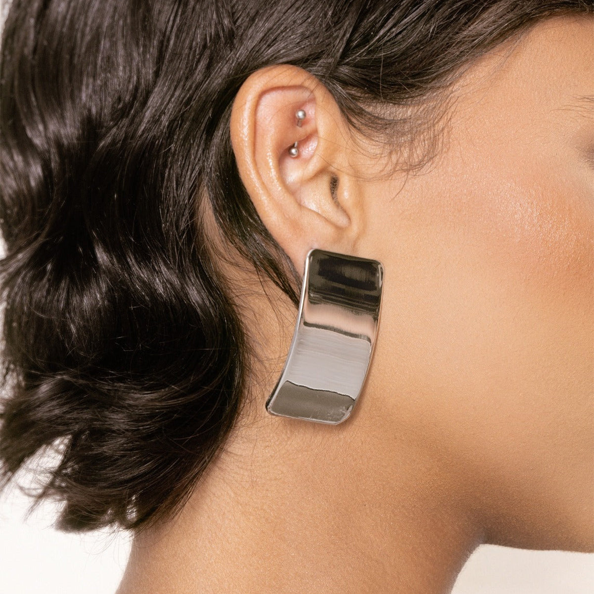 A stylish Stainless Steel Rectangle Earring for women. this piece adds a touch of elegance to your outfit - Brinxx Couture