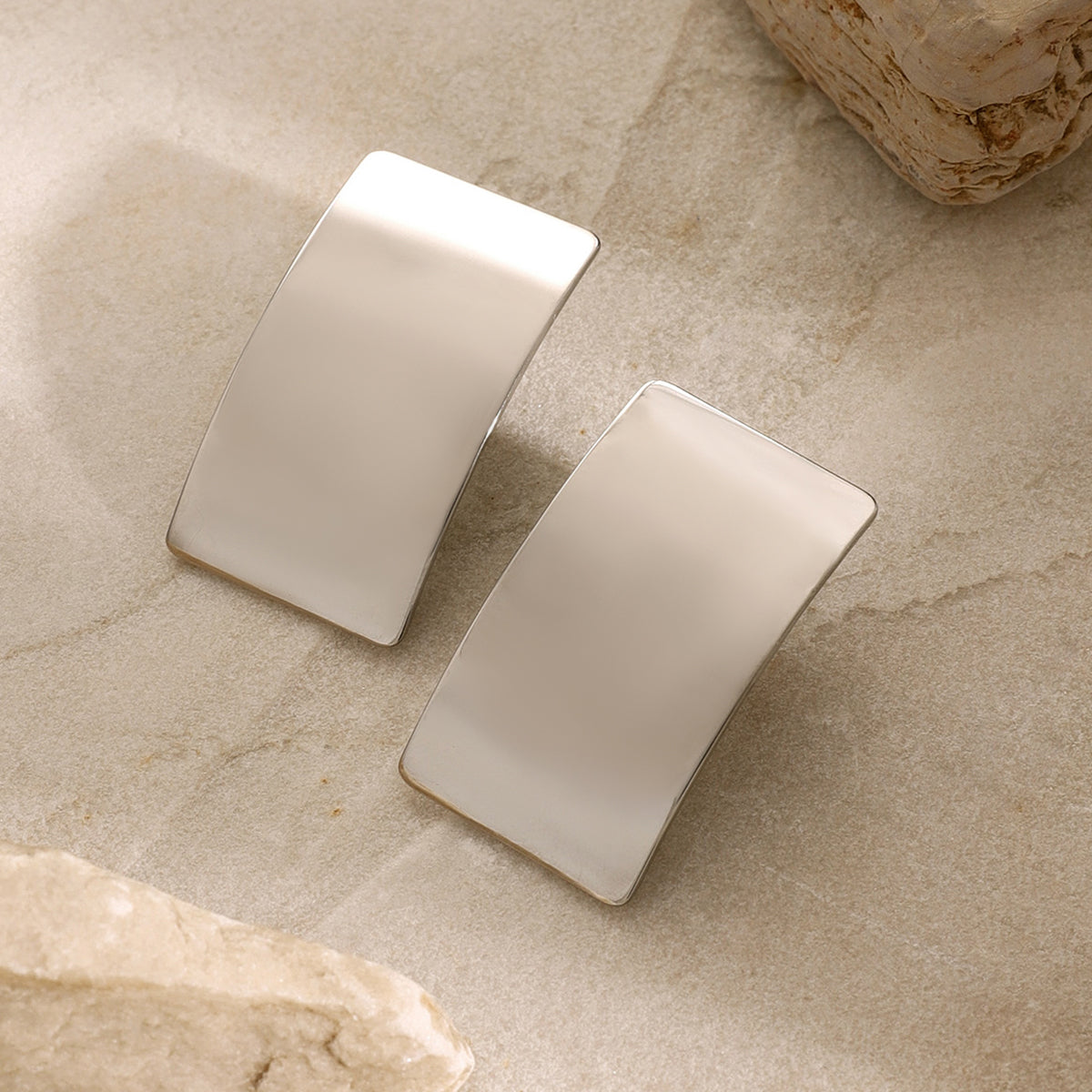 A stylish Stainless Steel Rectangle Earring for women. this piece adds a touch of elegance to your outfit - Brinxx Couture