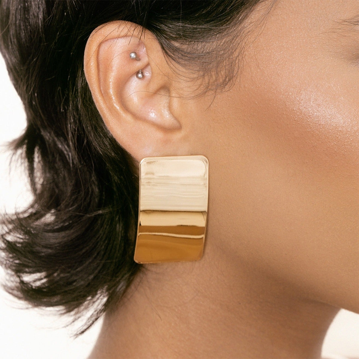 A stylish Stainless Steel Rectangle Earring for women. this piece adds a touch of elegance to your outfit - Brinxx Couture