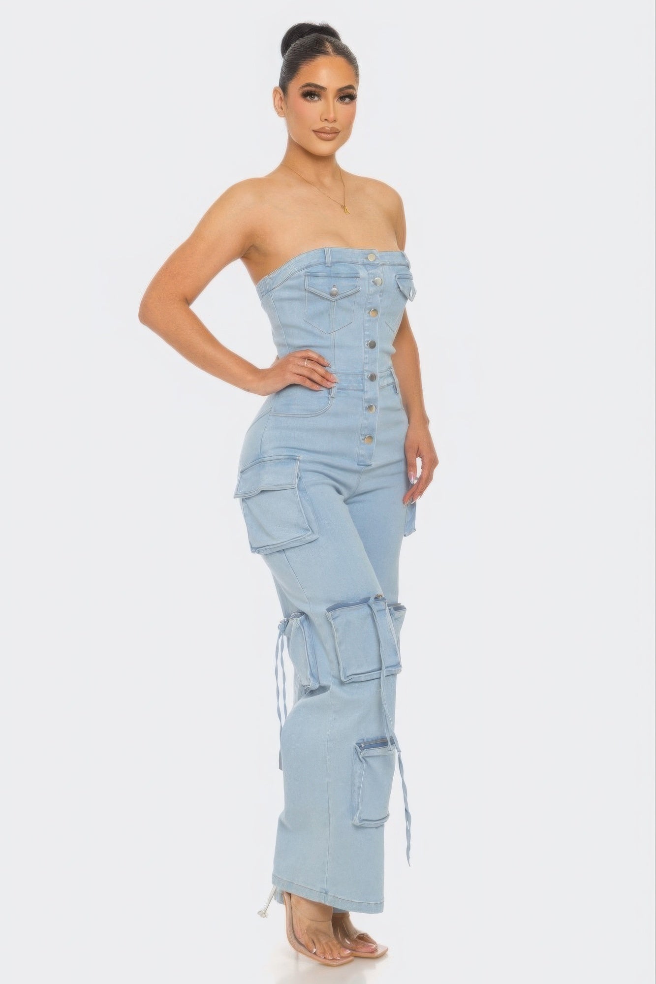 Stretch Denim Jumpsuit - Brinxx Couture