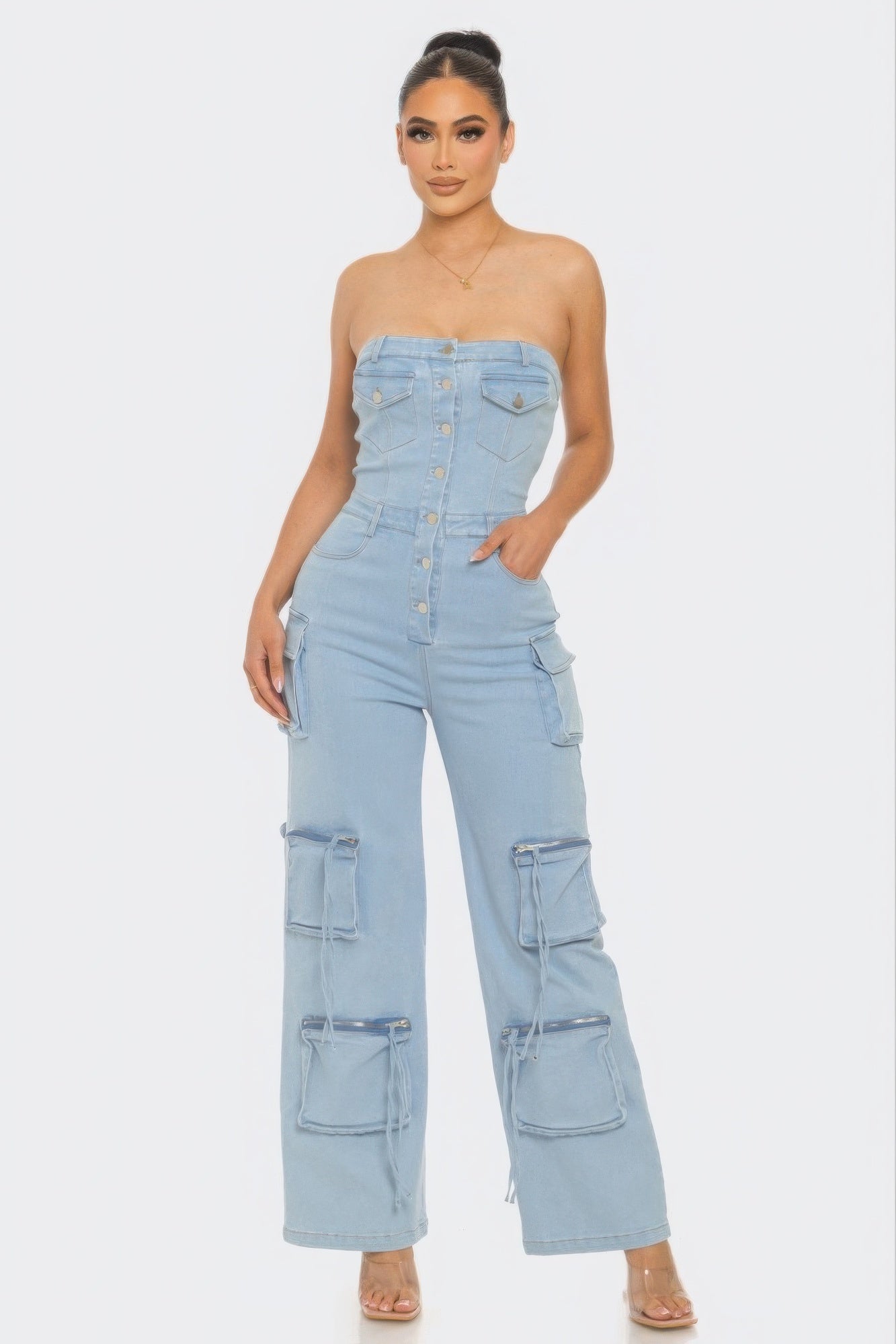 Stretch Denim Jumpsuit - Brinxx Couture