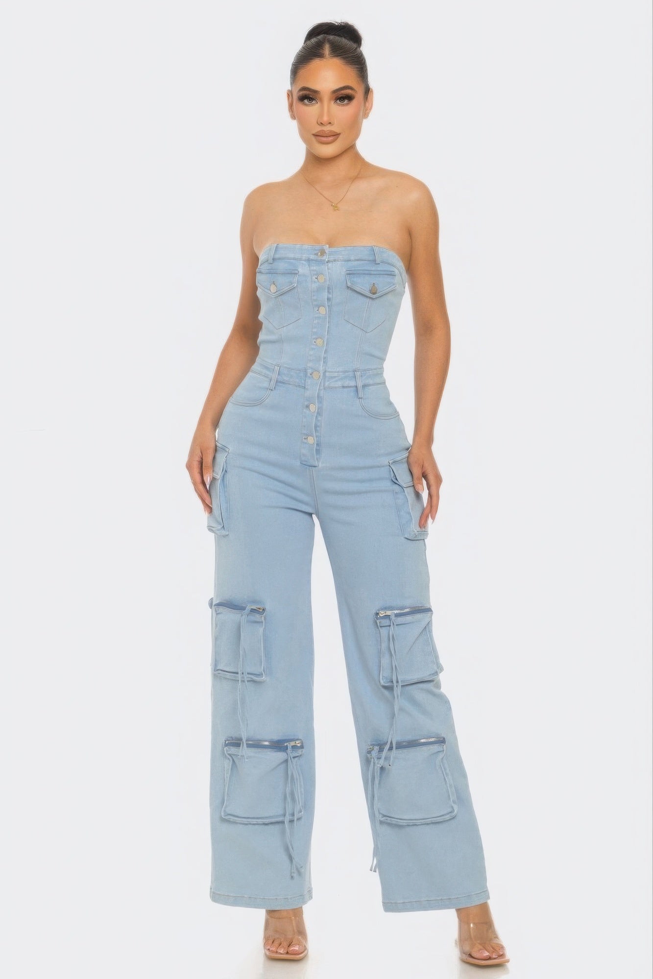 Stretch Denim Jumpsuit - Brinxx Couture