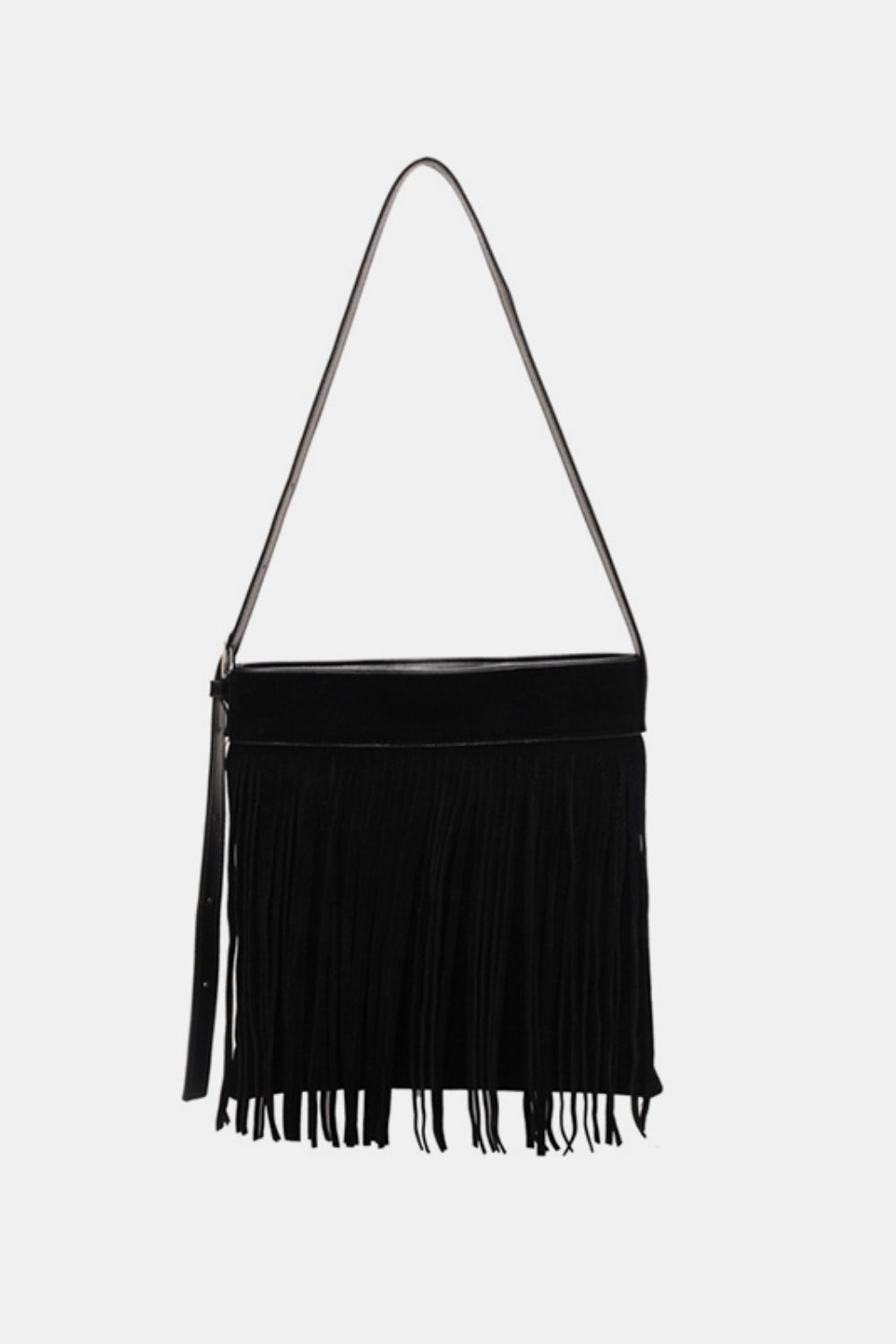 A stylish Suede Fringe Shoulder Strap Bag for women. this piece adds a touch of elegance to your outfit - Brinxx Couture