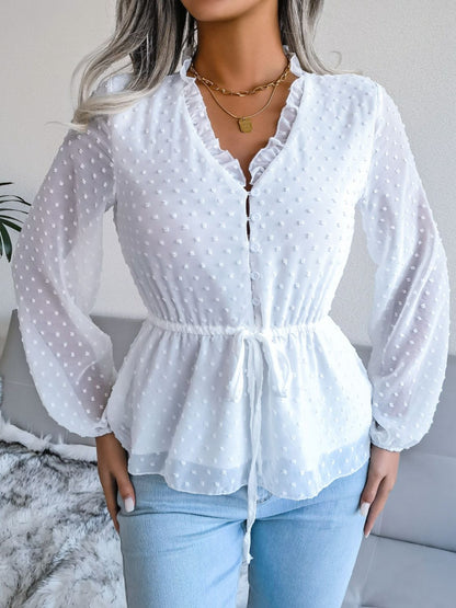 Swiss Dot Blouse - Brinxx Couture