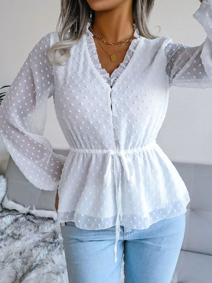 Swiss Dot Blouse - Brinxx Couture