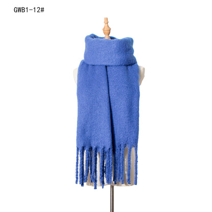 Tassel Solid Color Scarf - Brinxx Couture