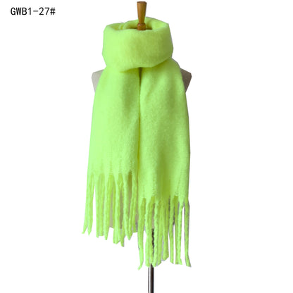 Tassel Solid Color Scarf - Brinxx Couture