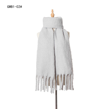 Tassel Solid Color Scarf - Brinxx Couture