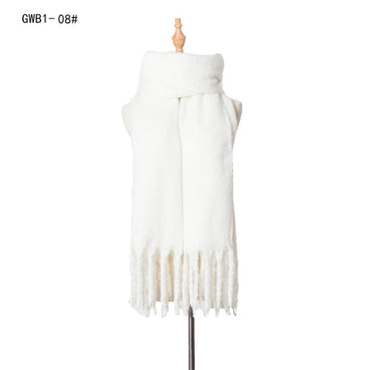 Tassel Solid Color Scarf - Brinxx Couture