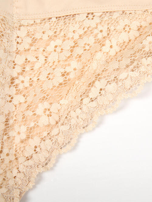 Thong Lace Detail Shaping Shorts - Brinxx Couture