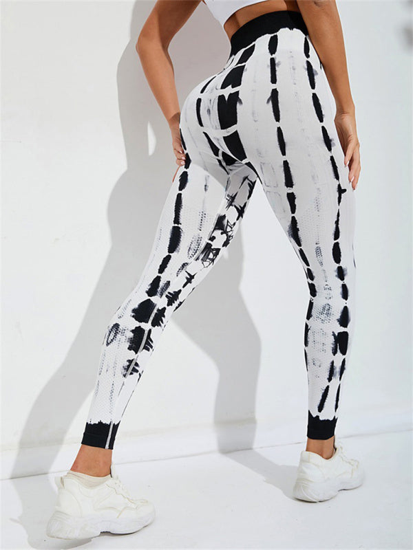 Tie Dye High Waist Yoga Pants - Brinxx Couture